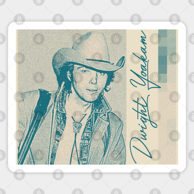 Dwight Yoakam / Vintage Style Original Fan Design Magnet by unknown_pleasures